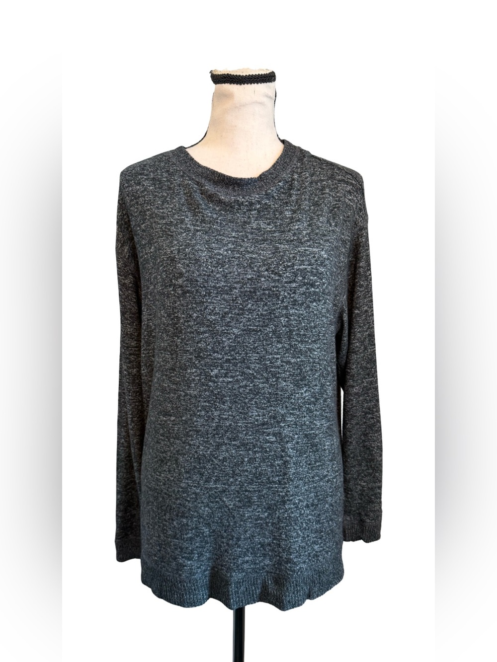 Hollister Co Gray Marled Knit Sweater Tunic Long Sleeve Y2K Size Small